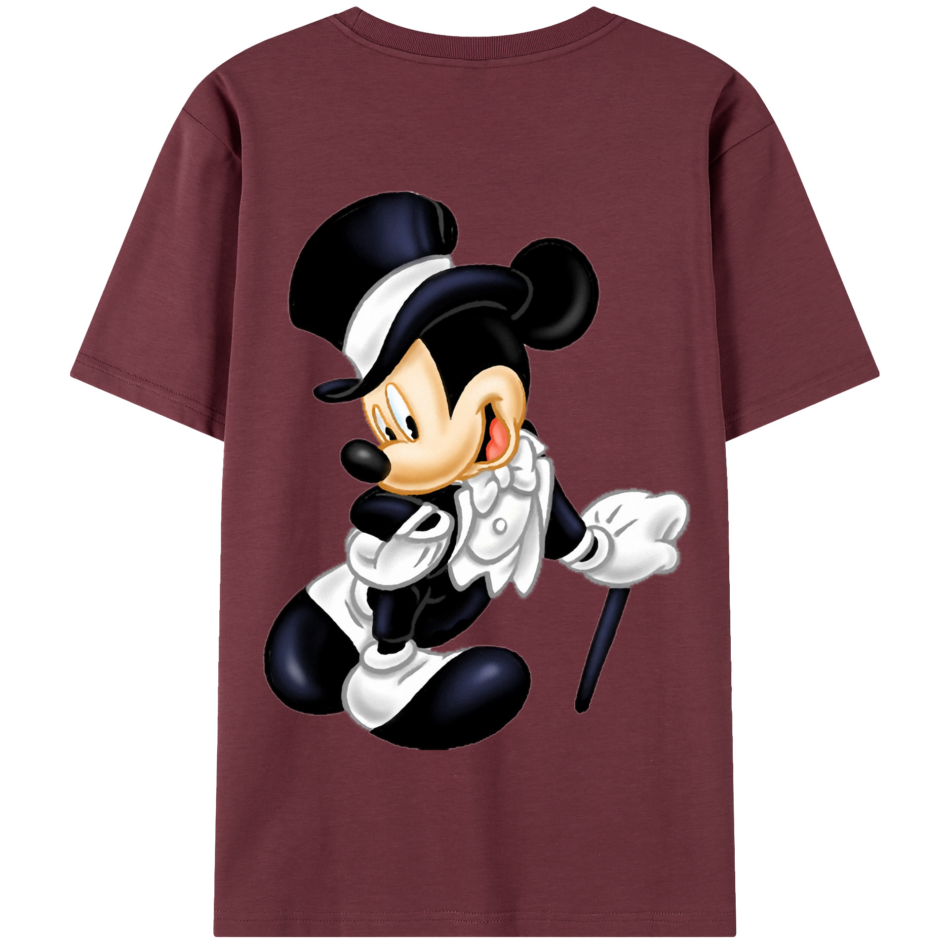 （画像用） ミッキーマウス Mickey Mouse 綿100％半袖Tシャツ（背面プリント）